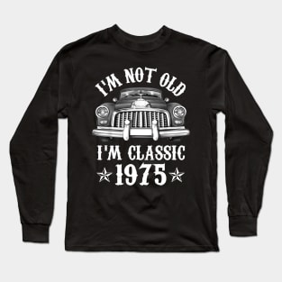 47 Year Old Vintage 1975 Classic Car 47th Birthday Gifts Long Sleeve T-Shirt